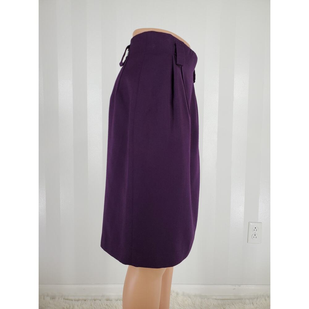 CASUAL CORNER Women's Purple Straight Skirt Sz 8 NO BELT - Picture 2 of 8